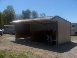 Wrangler Run In Horse Shelter