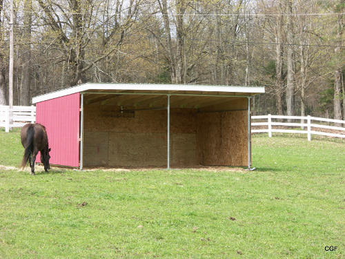 horse stall kits prefab run in sheds livestock shelter